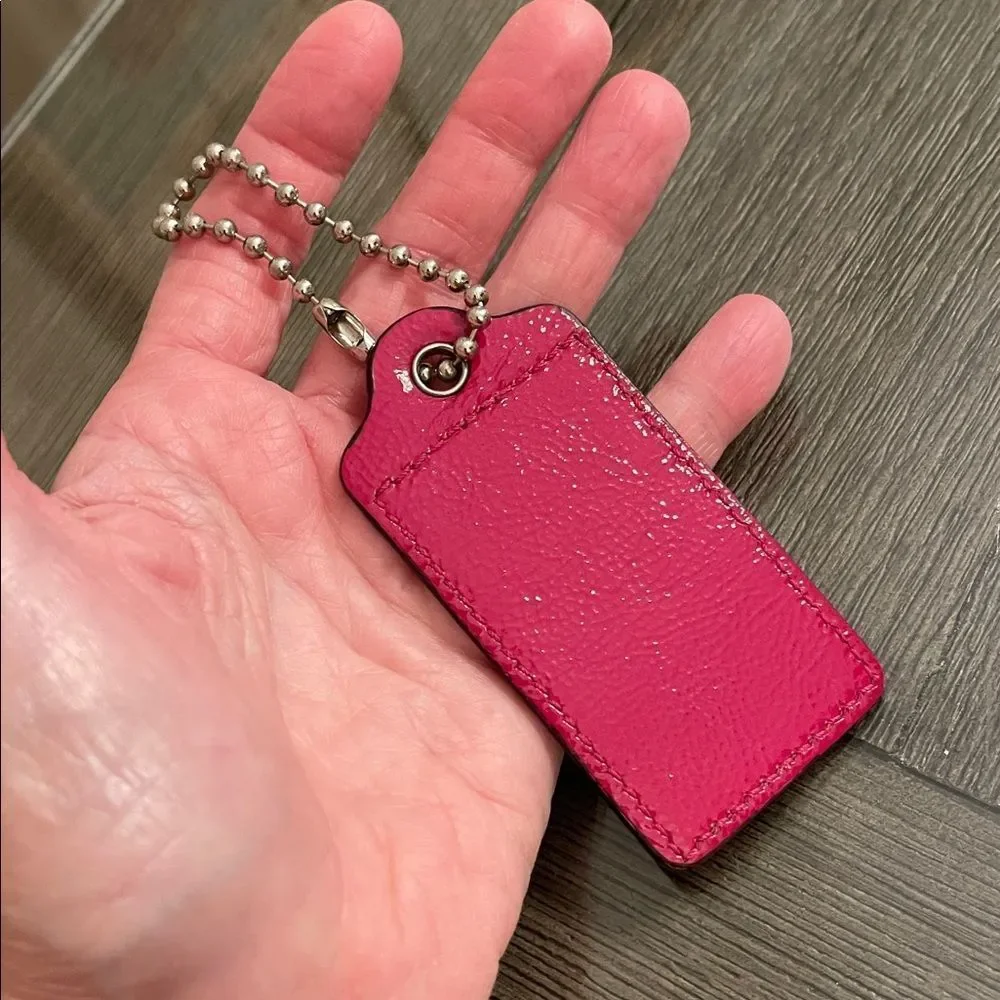 Coach Alex Op Art Tote 14276 Replacement Hangtag - Key Chain Bag Charm Raspberry